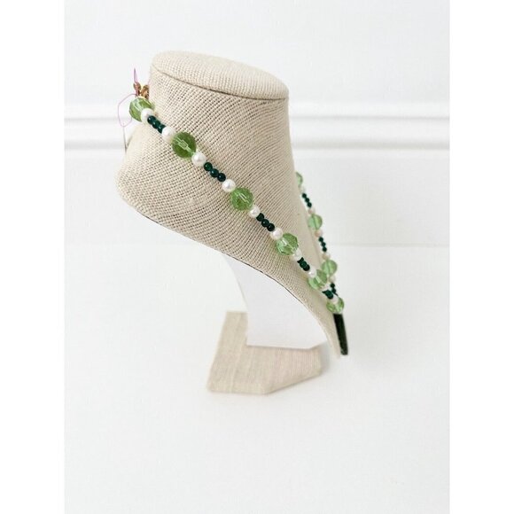 NWT Genuine Dragon Vein Agate, Green Agate, Pearls & Crystal Necklace Green - Picture 3 of 5